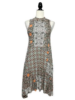 Anthropologie MAEVE Lilt High Neck Floral Swing Dress